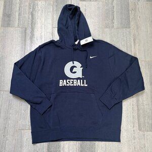 Nike Fleece Pullover Hoodie Georgetown Baseball Blue Size XXL NWT